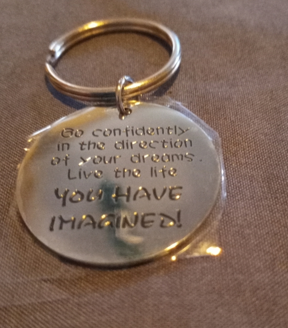 Follow your Dreams Live your Life stainless steel Keychain